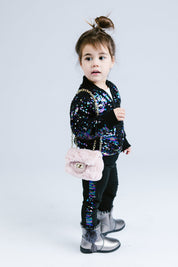 Peacock Side Sequin Legging - Doe a Dear