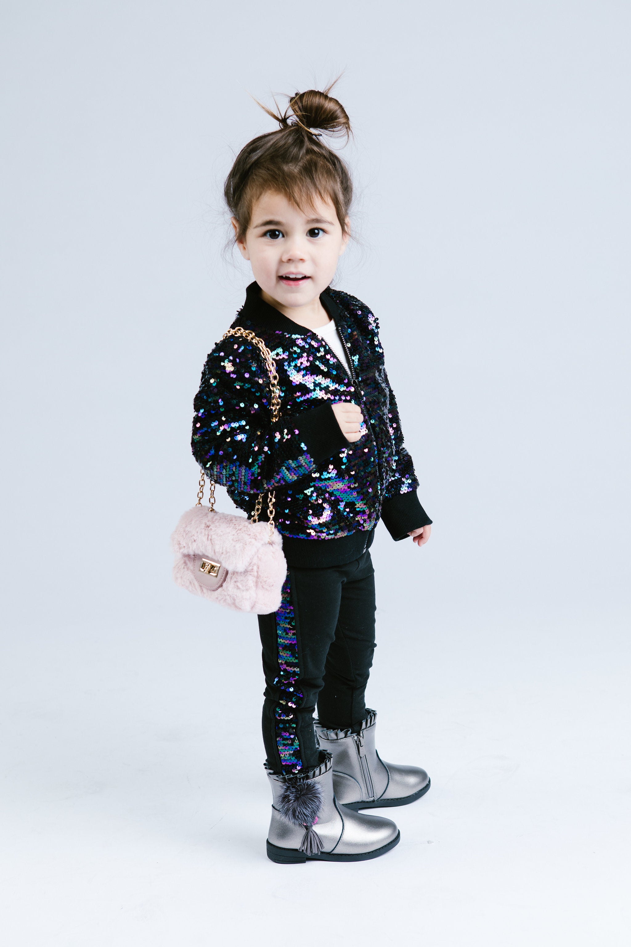 Peacock Side Sequin Legging - Doe a Dear