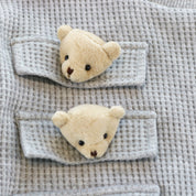 Textured Teddy Loungewear Set - Grey - doe a dear