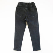 Pink Rhinestone Elastic Jeans -Black - doe a dear
