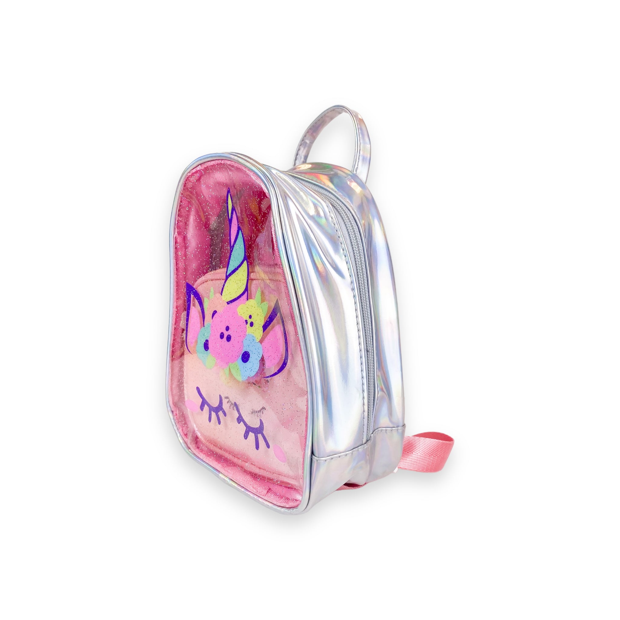 Unicorn Purse & Backpack set Silver/Pink - doe a dear