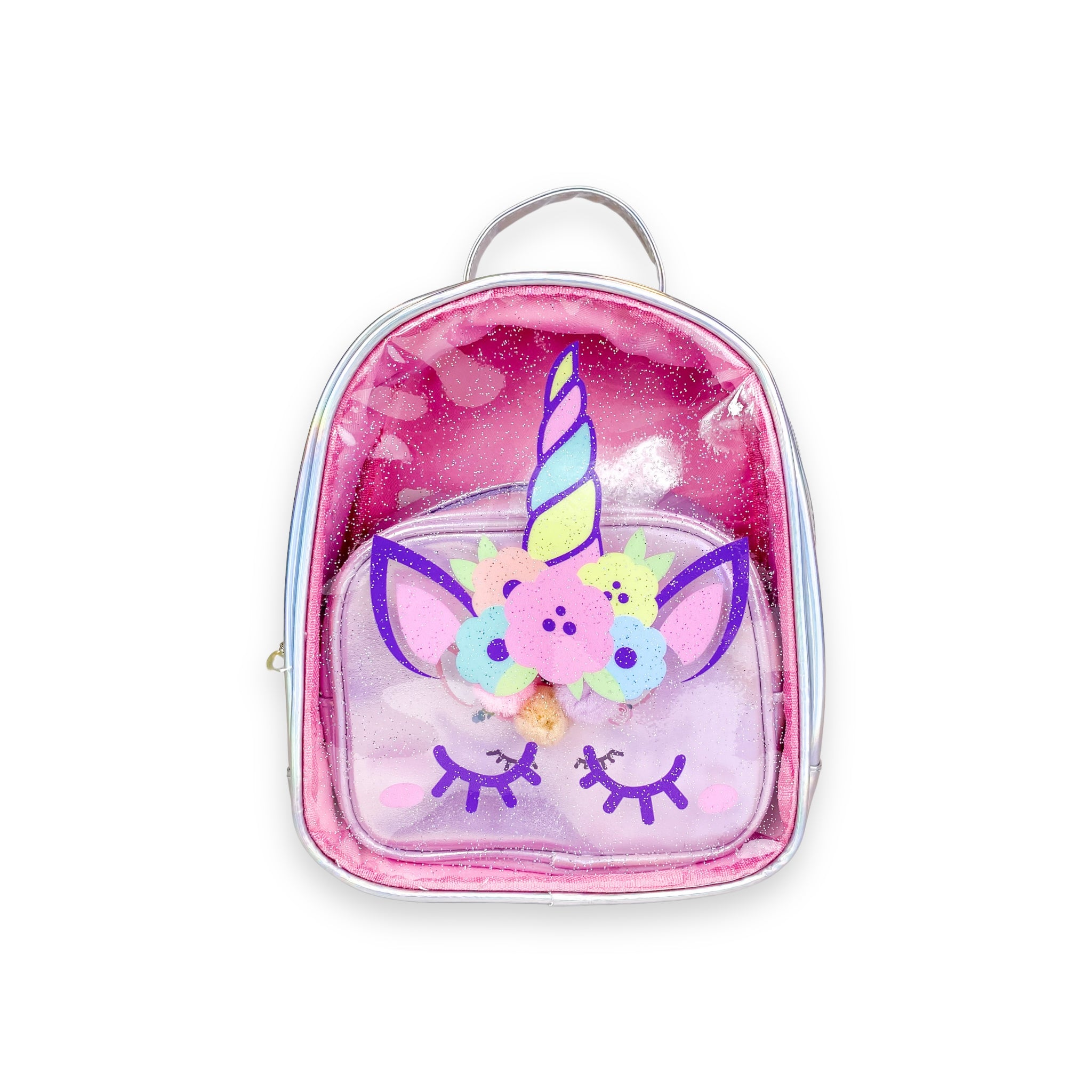 Unicorn Purse & Backpack set Silver/Purple - doe a dear