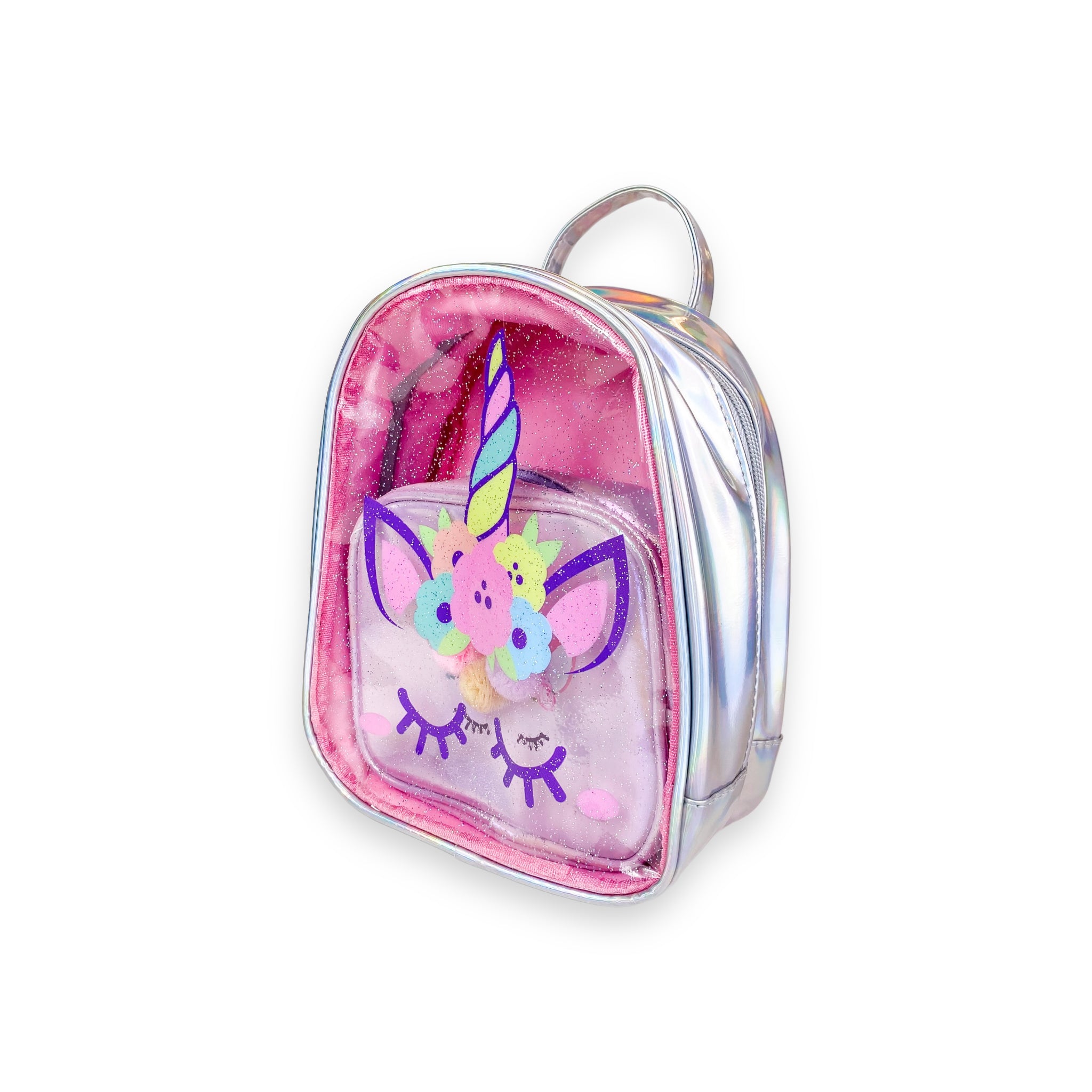 Unicorn Purse & Backpack set Silver/Purple - doe a dear