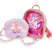 Unicorn Purse & Backpack set Gold/Purple - doe a dear