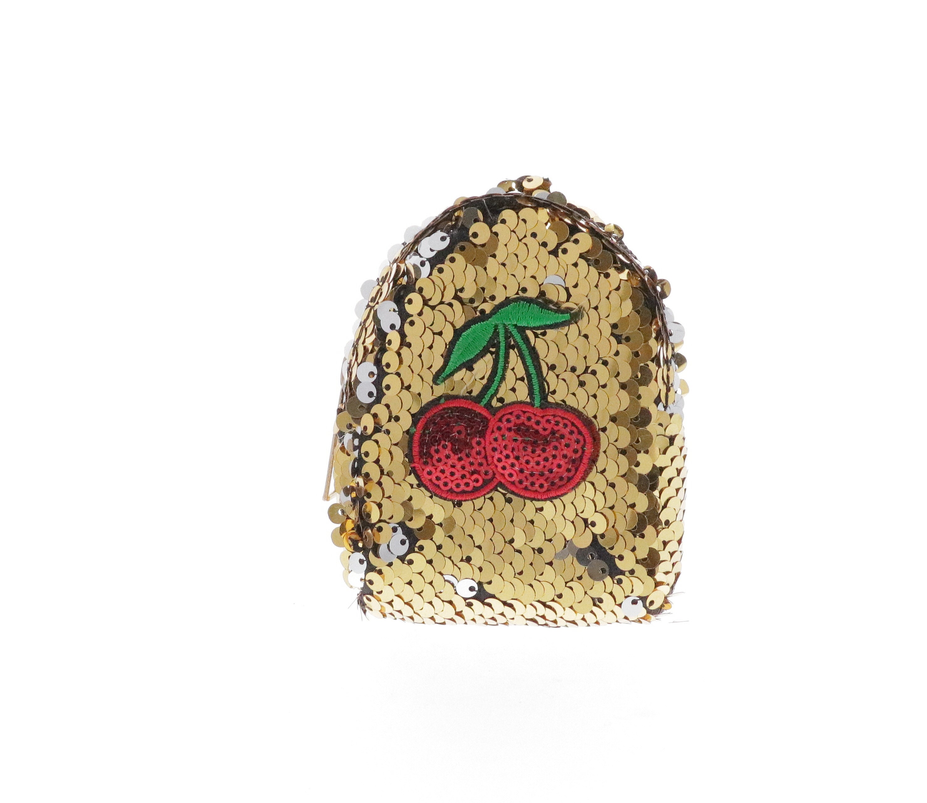 Sequinned Cherries Coin Purse Key Chain - Doe a Dear