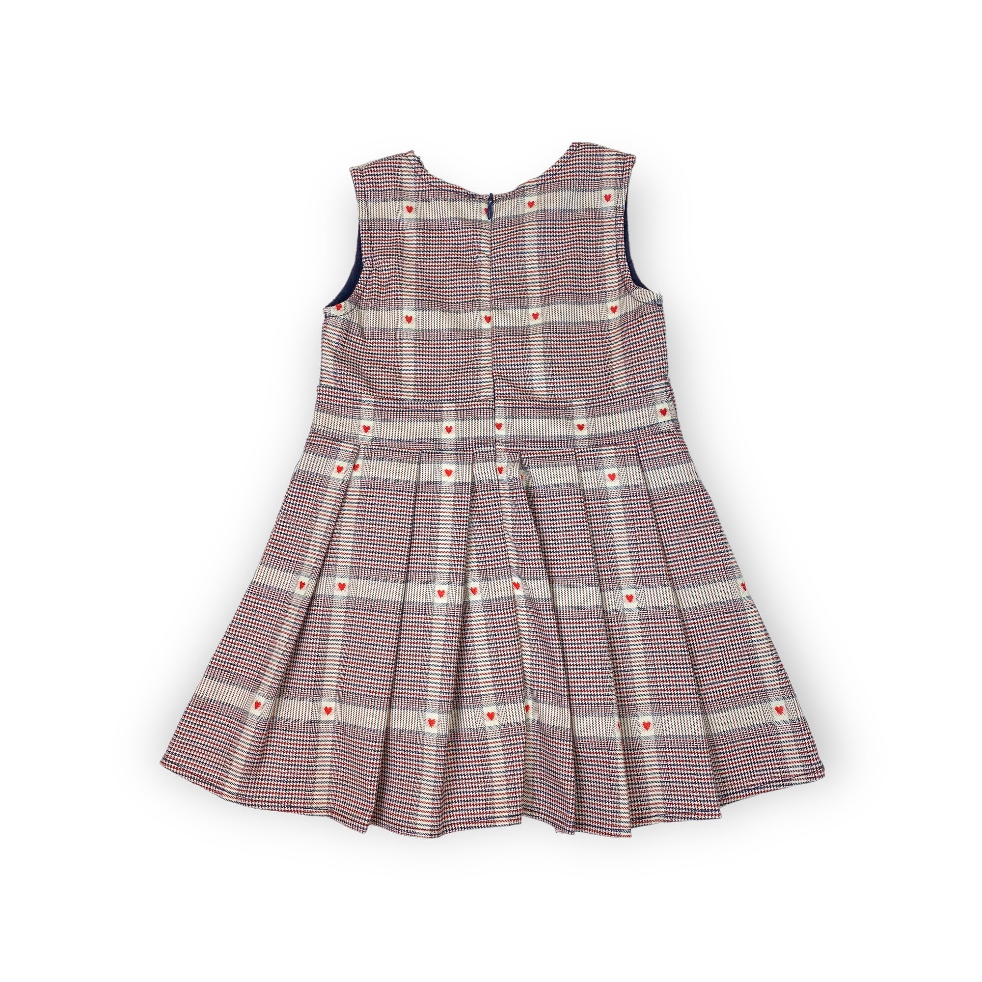 Heart Plaid Dress - Red - doe a dear