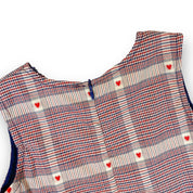 Heart Plaid Dress - Red - doe a dear