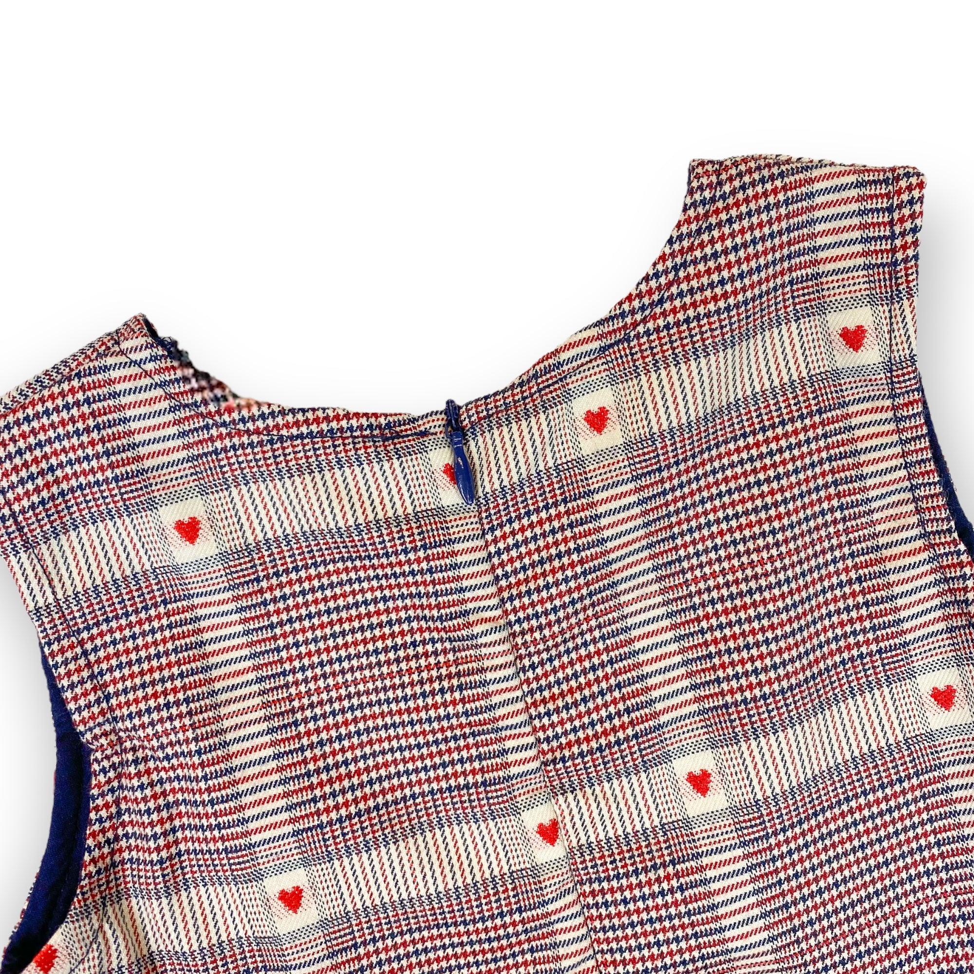 Heart Plaid Dress - Red - doe a dear