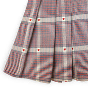Heart Plaid Dress - Red - doe a dear