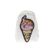 Glittered Ice Cream Coin Purse Key Chain - Doe a Dear
