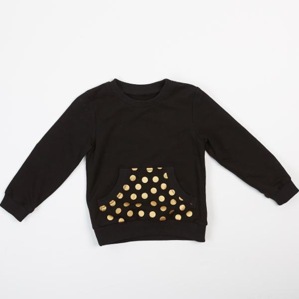 Gold Dot Pocket Sweatshirt - doe a dear