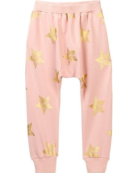 Gold Star Drop Crotch Joggers - doe a dear