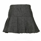 Tweed A-Line Pleat Skirt