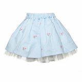 Floral Vertical Stripe Skirt