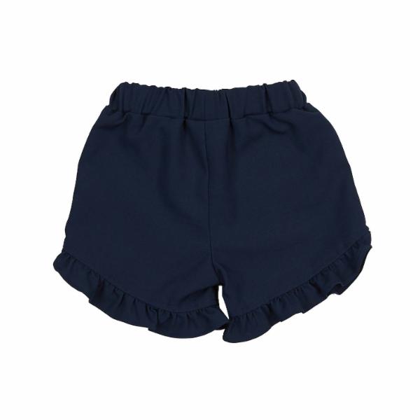 Navy Ruffle Hem Shorts - doe a dear