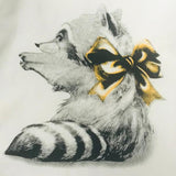 L/S Crew Raccoon Bow Graphic Tee