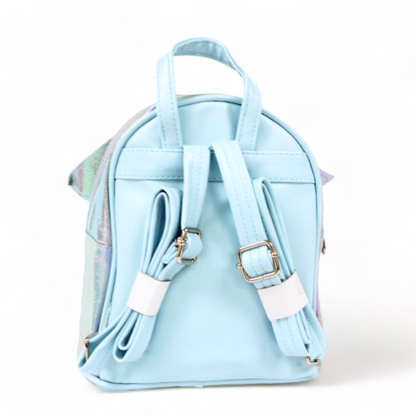 Angel Wings Iridescent Backpack - Blue - doe a dear