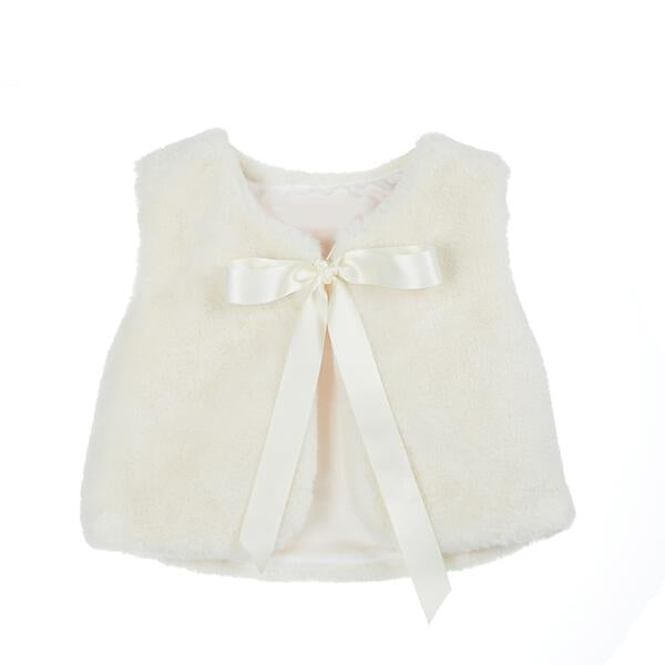 Ivory Fur Ribbon Vest - doe a dear