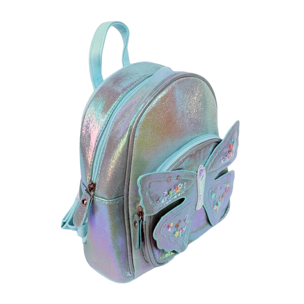 Butterfly Iridescent Backpack - Blue - doe a dear