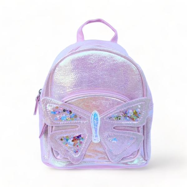 Butterfly Iridescent Backpack - Pink - doe a dear