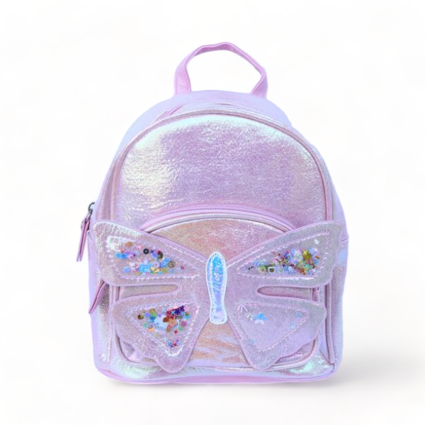 Butterfly Iridescent Backpack - Pink