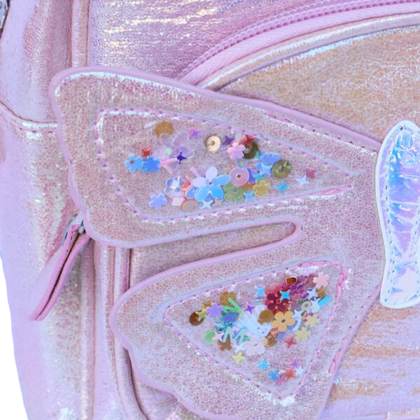 Butterfly Iridescent Backpack - Pink - doe a dear