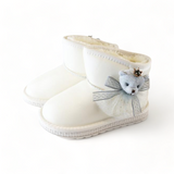 Handcrafted Princess Bear Boot - Ivory