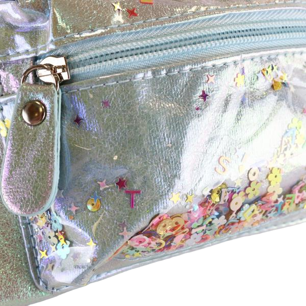 Bunny Iridescent Backpack - Blue - doe a dear