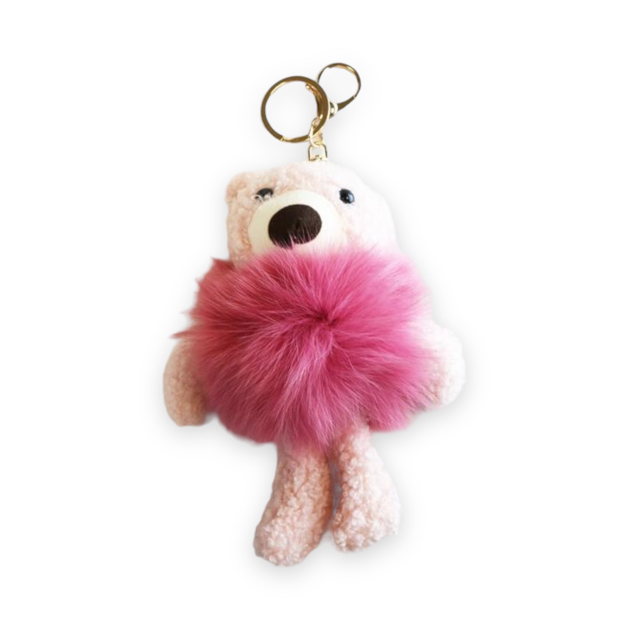 Teddy Fluff Keychain - doe a dear