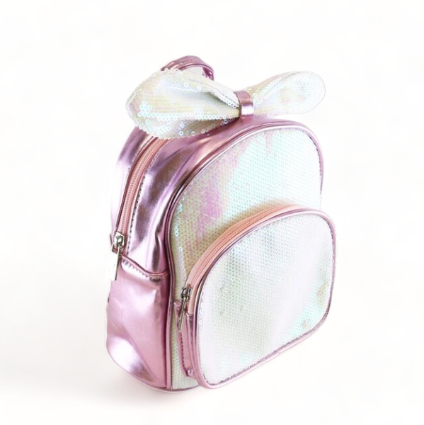 Bowtie Sequin Backpack - Pink - doe a dear