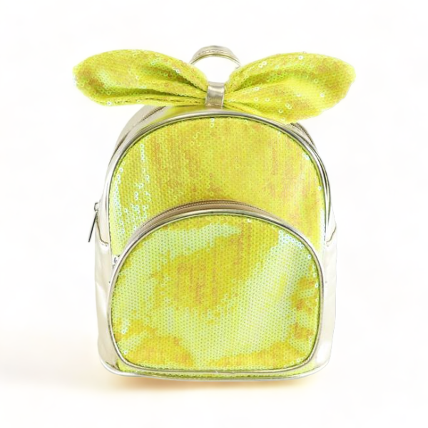 Bowtie Sequin Backpack - Gold - doe a dear