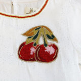 Cherry Embroidery Top