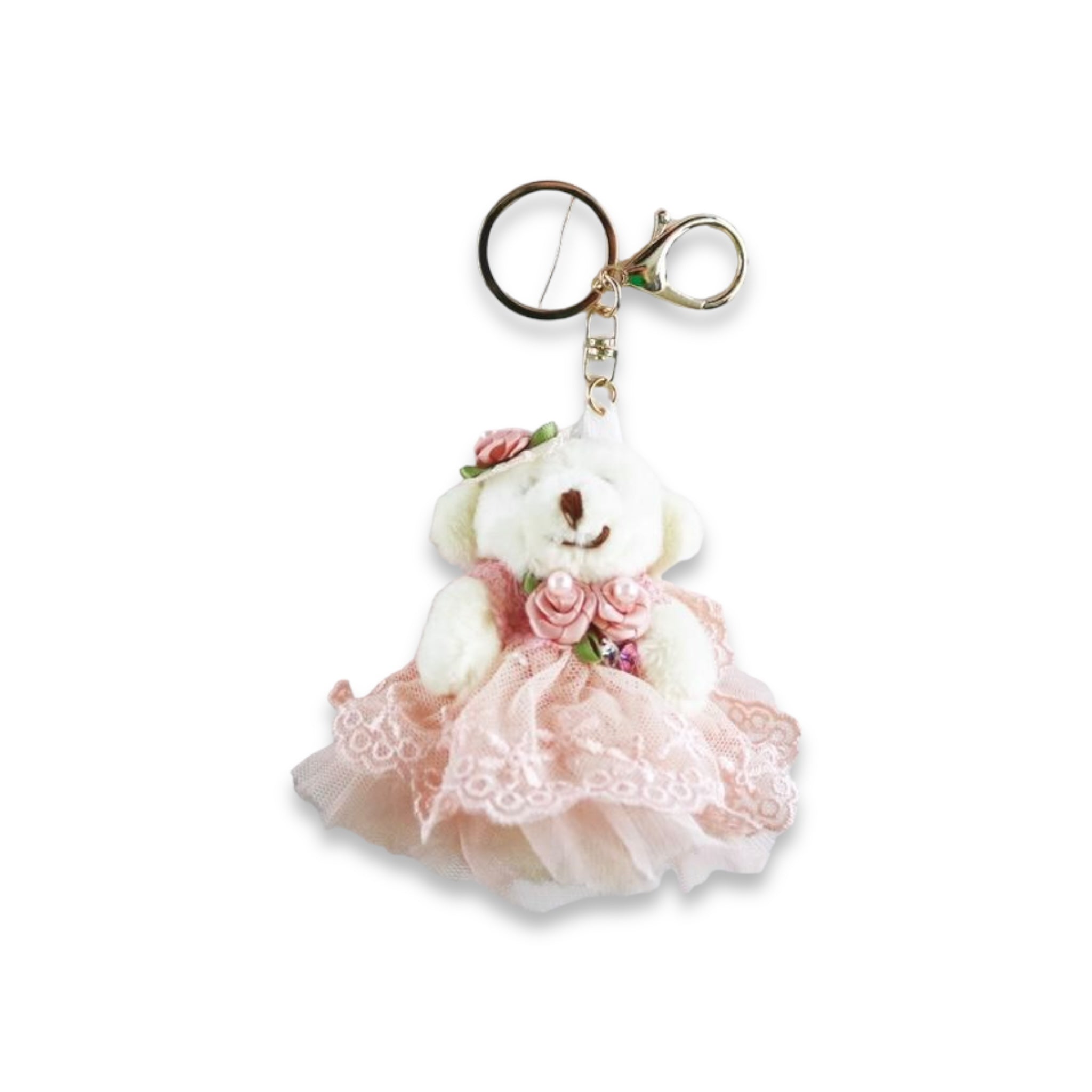 Wedding Bear Keychain - doe a dear