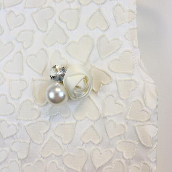 Heart Brocade Dress w/ Brooch - doe a dear