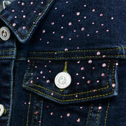 Pink Stud Distressed Denim Jacket - doe a dear