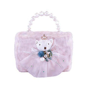 Princess Bear Furry Purse - Pink - doe a dear