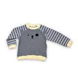 Horizontal Sleeves and Bear Face Crew Neck