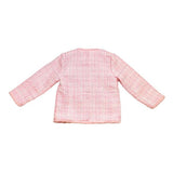 Pink Fur Trim Tweed Jacket