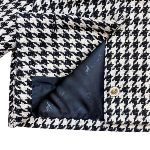 Lace Fur Collar Houndstooth Jacket