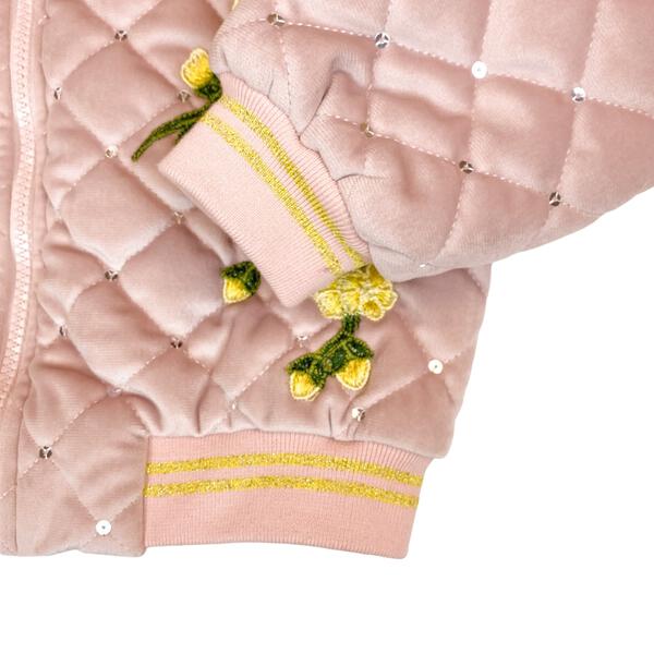 Floral Embroidered Quilted Jacket