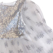 Glitter Snowflake Mesh Dress