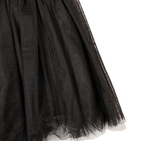 Black Lace Bodice Tulle Dress