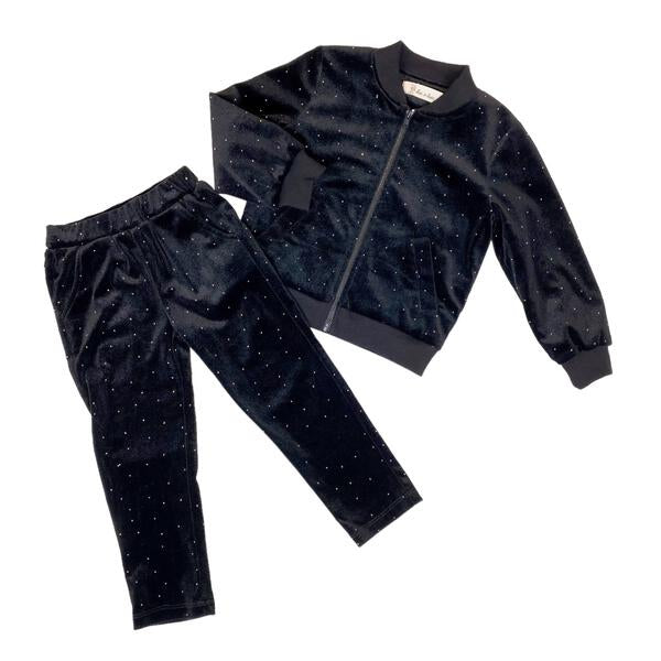 Sparkle Velvet Black Pants - doe a dear