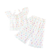 Dot Chiffon Pleat Pants - doe a dear