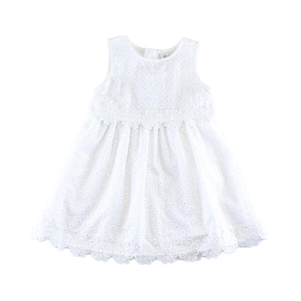 Floral Eyelet Fabric Dress