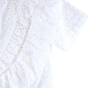Floral Eyelet Fabric Top