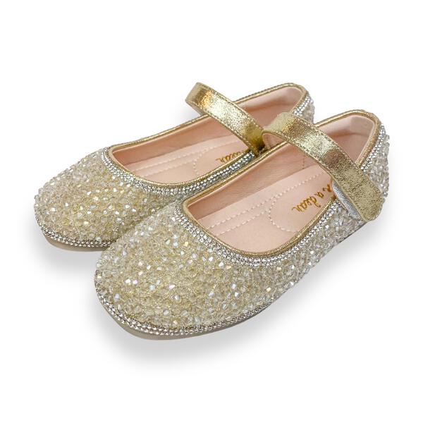 Bead Stone Flat Shoes - Lt. Gold - doe a dear