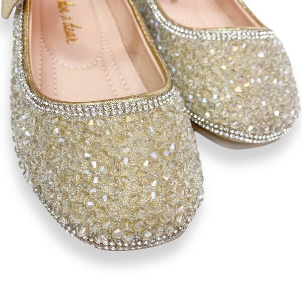 Bead Stone Flat Shoes - Lt. Gold - doe a dear
