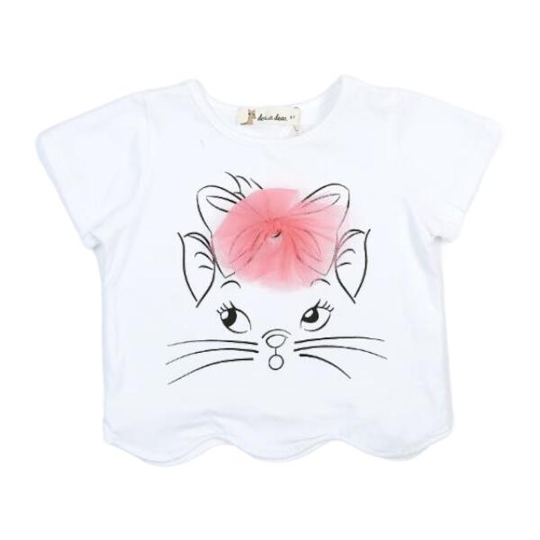 Mesh Bow Kitty Tee - doe a dear