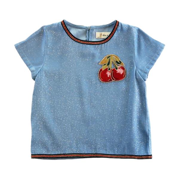 Cherry Embroidery Top